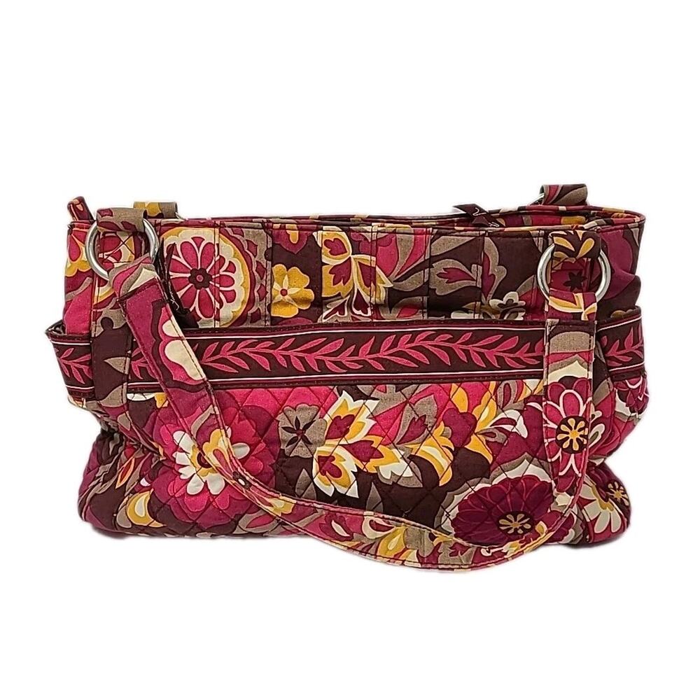 Vera Bradley Handbag in CARNABY Pleated Shoulder Bag Purse Retired Double Strap